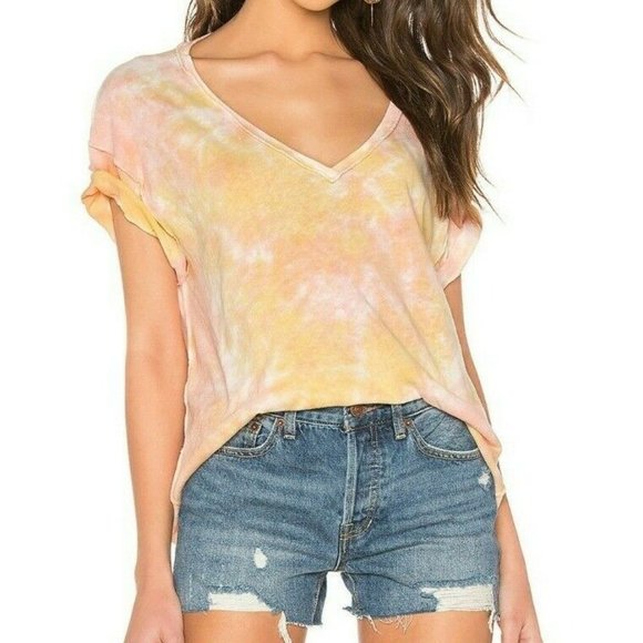 Free People Tops - Free People All Mine Tie Dye Open Back T-Shirt NEW